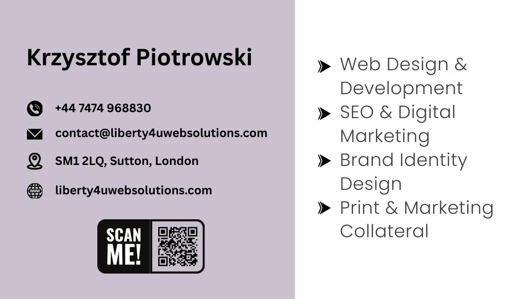 Business card — Set A, back